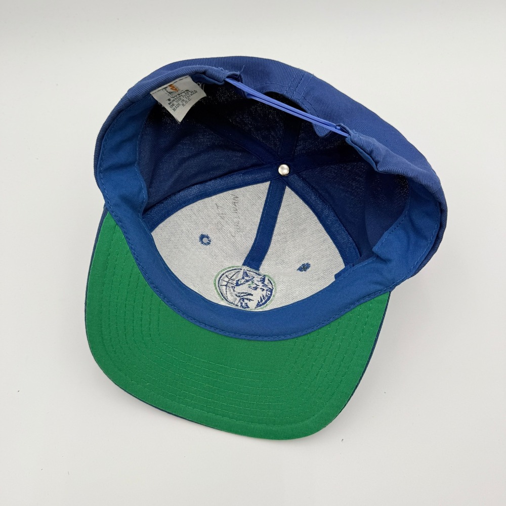 Vintage Twin NBA Minnesota Timberwolves Hat OSFA Blue Snapback Basketball Y2K - Picture 7 of 8